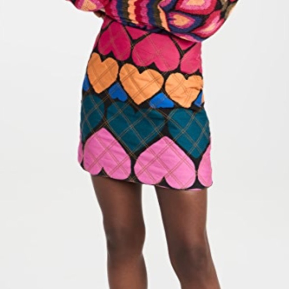 Farm Rio Full Of Hearts Mini Skirt